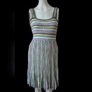 Missoni Multicolor Striped Knit Top with Metallic Thread
